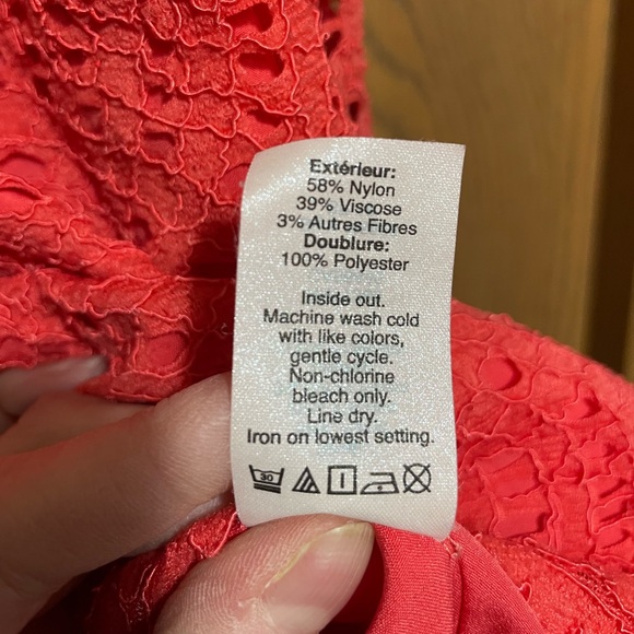 J. Crew Vibrant Red Lace Blouse - Picture 5 of 5